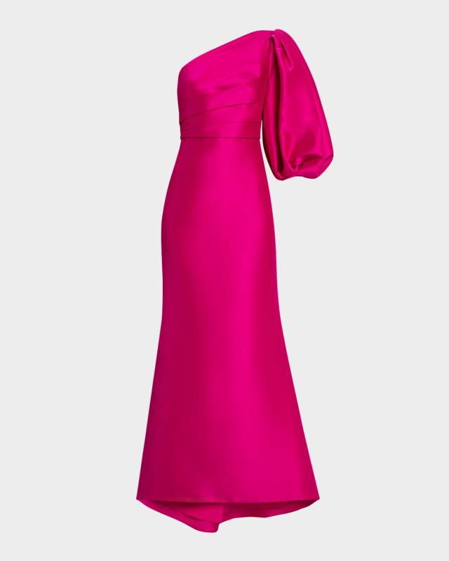 One-Shoulder Trumpet Gown